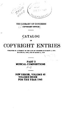 Download Catalog of Copyright Entries PDF