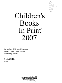 Download Children s Books in Print  2007 PDF
