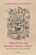 Download Album Verses and Romantic Literary Culture PDF