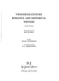 Download Twentieth century Romance and Historical Writers PDF